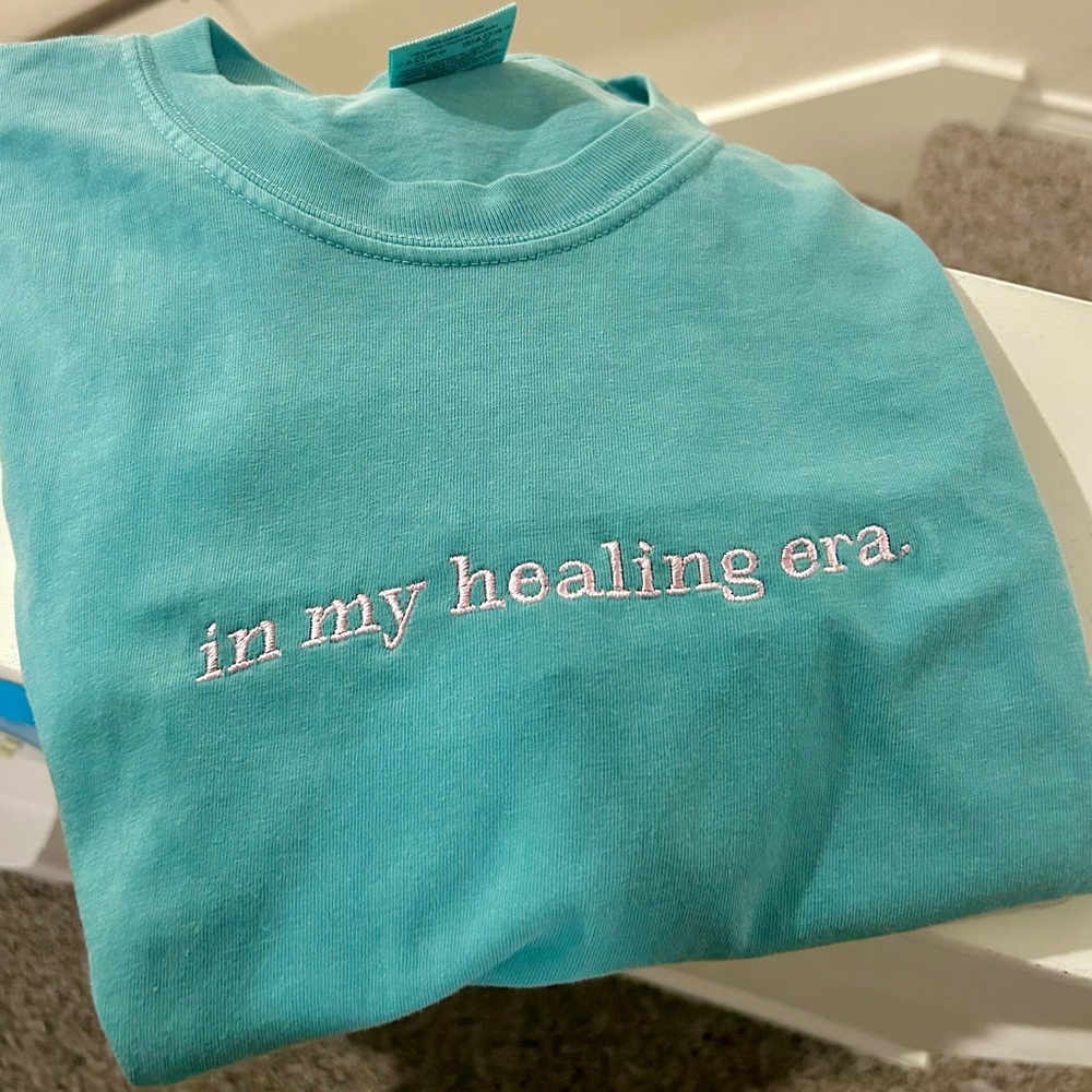 In my healing era embroidered tee